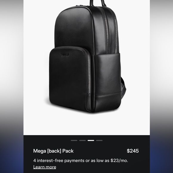Tesla Sleek Black Backpack - Picture 2 of 6